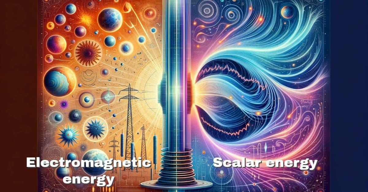 Electromagnetic energy verses scalar energy